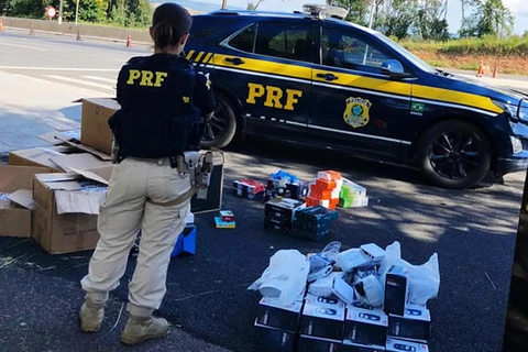 Polícia Rodoviária apreende mercadorias de origem estrangeira e sem documentação fiscal