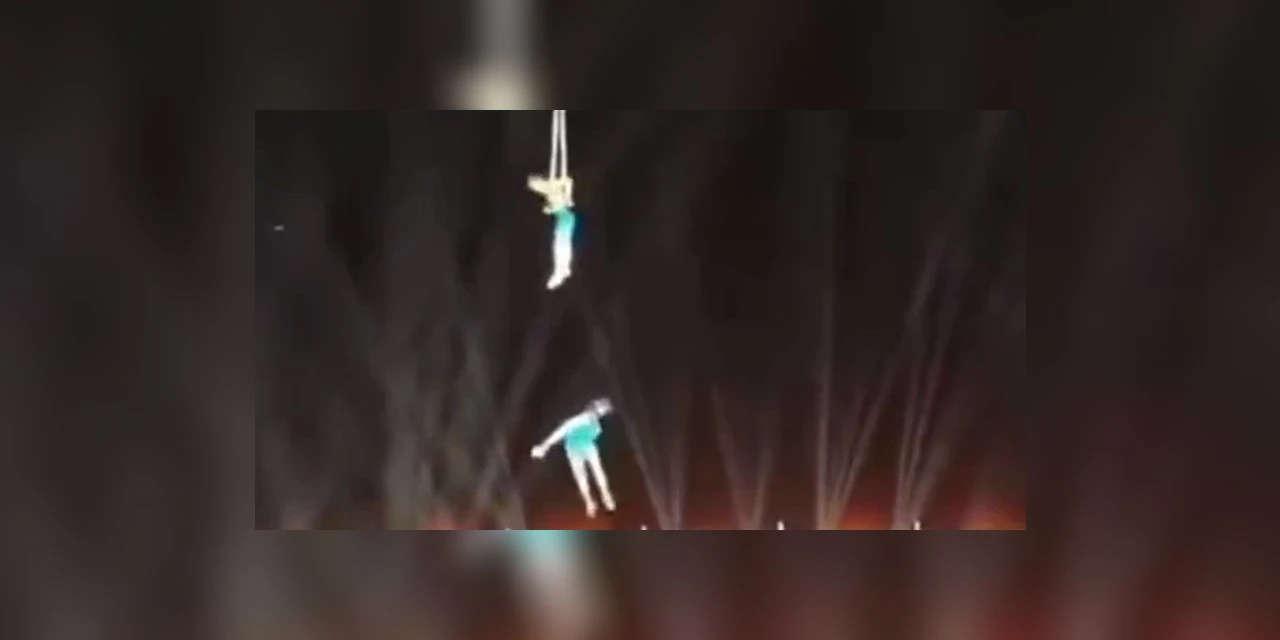 Vídeo flagra o momento que acrobata morre ao cair durante apresentação na China; veja!