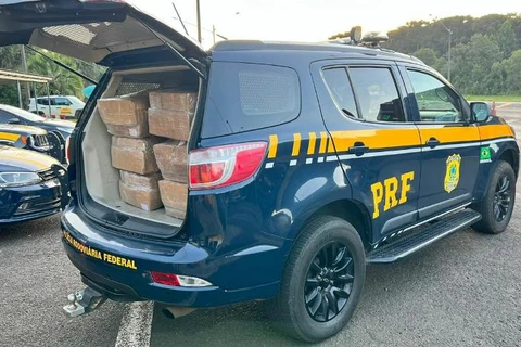 Policia apreende mais de 200 kg de carne sendo tranportado em bagageiro de ônibus, em Guarapuava