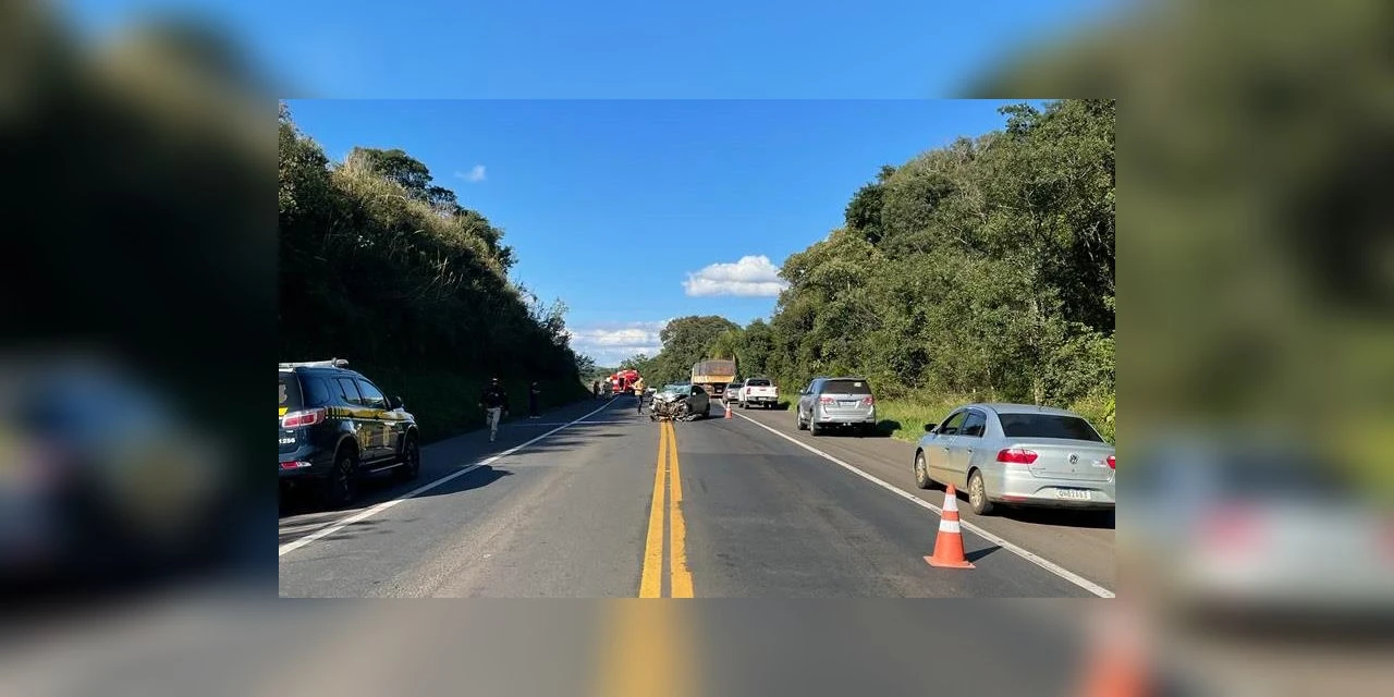 Jovem morre em acidente de moto na BR-277, em Prudentópolis