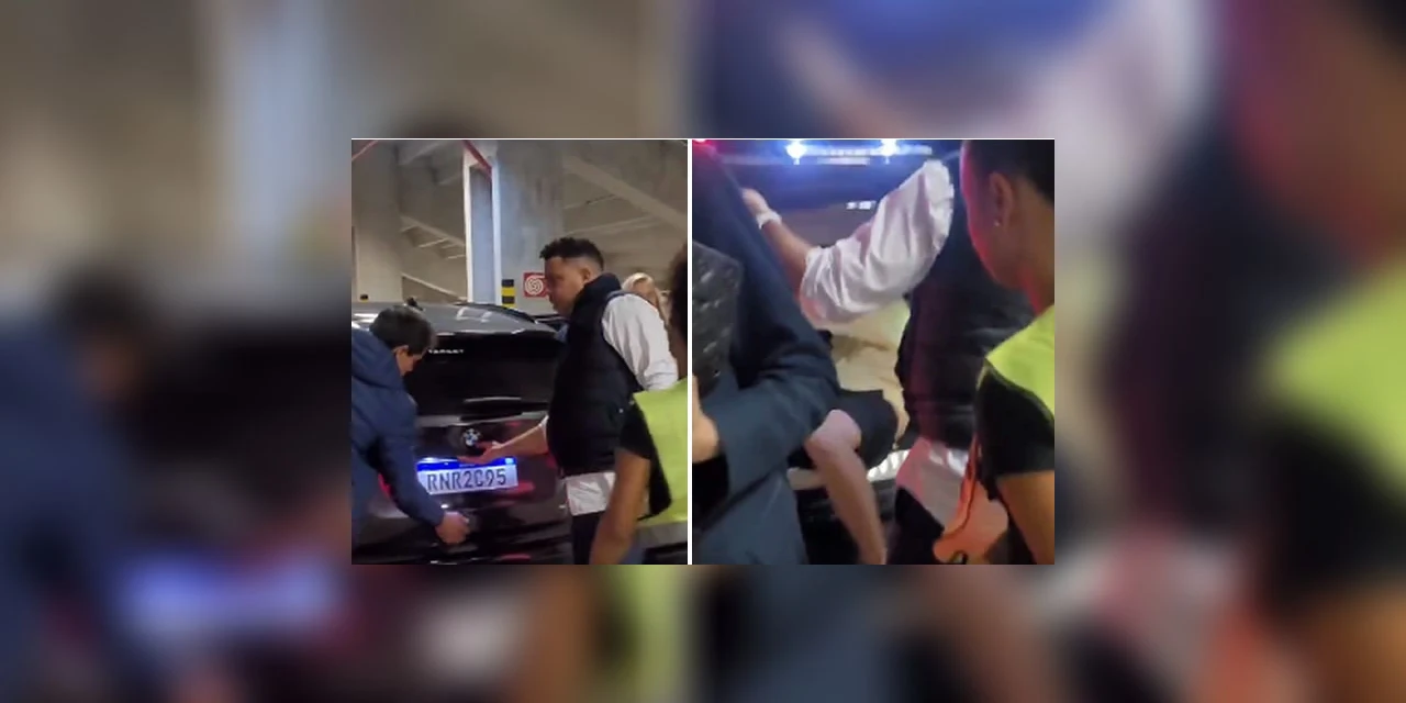 Ronaldo é flagrado tirando homem do porta-malas antes de jogo; assista