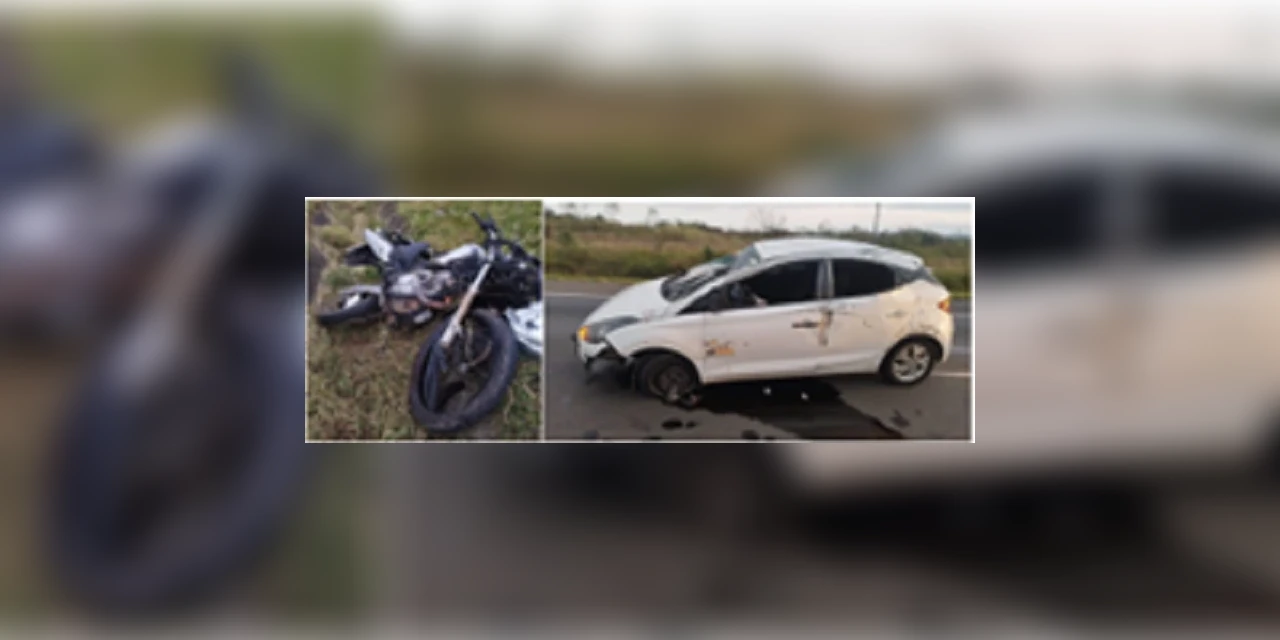 Homem morre após acidente entre automóvel e motocicleta na PR-151, em Carambeí
