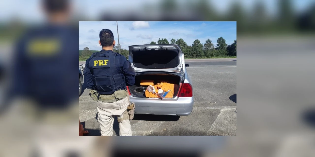 Em menos de uma hora PRF apreende maconha, descaminho de vinho e um veículo em apropriação indébita