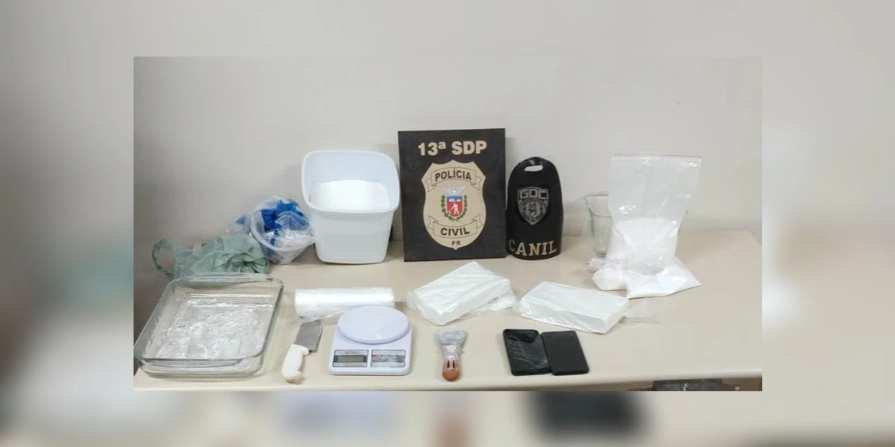 Com apoio de cão da GCM, Polícia Civil apreende 5Kg de cocaína em Ponta Grossa