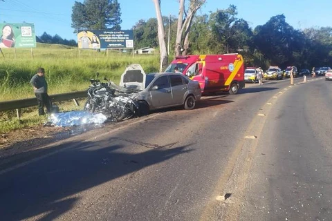 Homem morre após sofrer acidente com moto na PR-160, em Telêmaco Borba