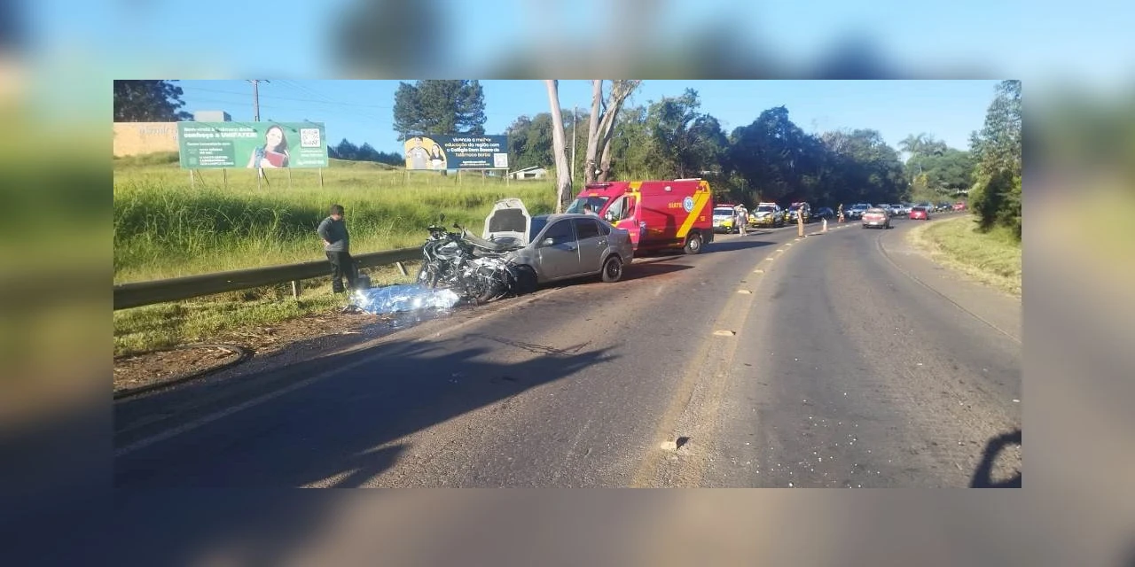 Homem morre após sofrer acidente com moto na PR-160, em Telêmaco Borba