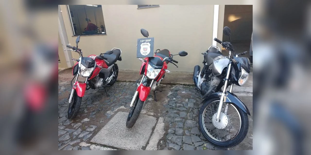 Policia Civil recupera três motos furtadas em PG e região