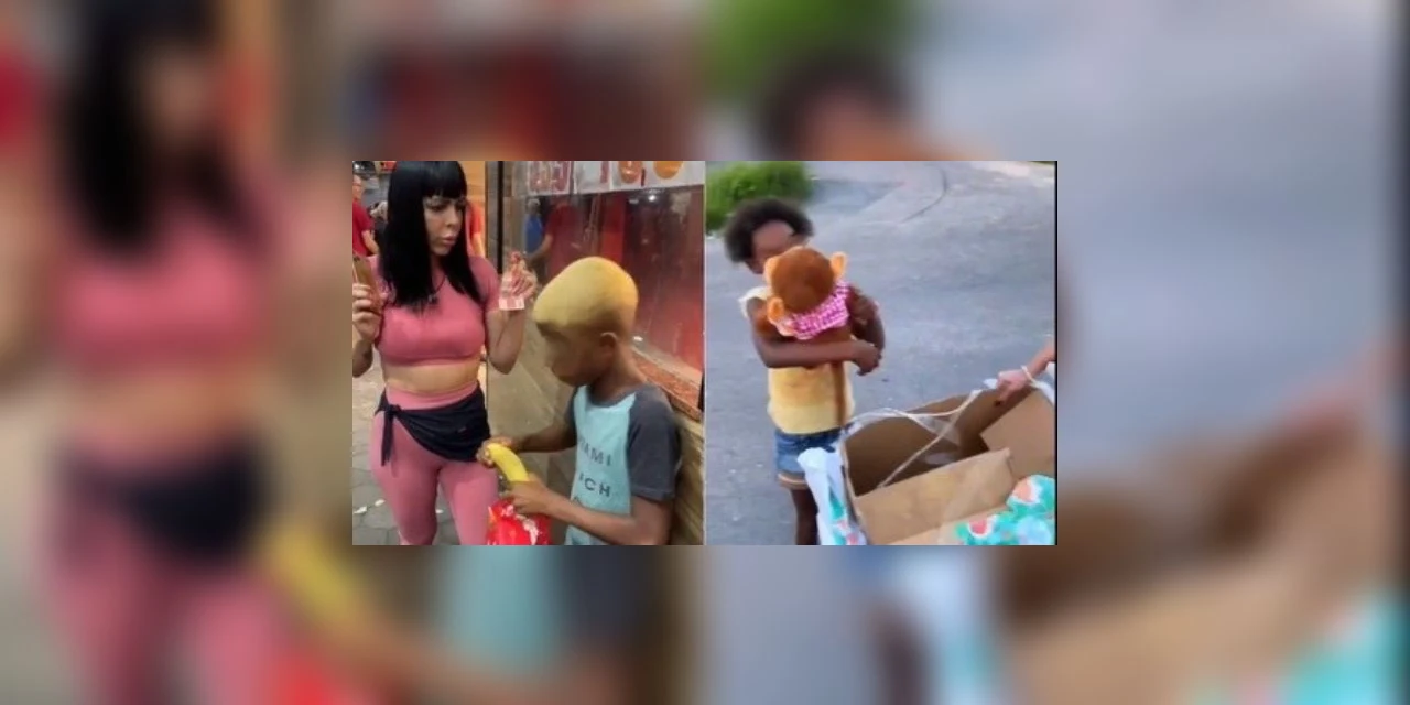 Influenciadoras que deram banana e macaco de pelúcia para crianças negras serão investigadas