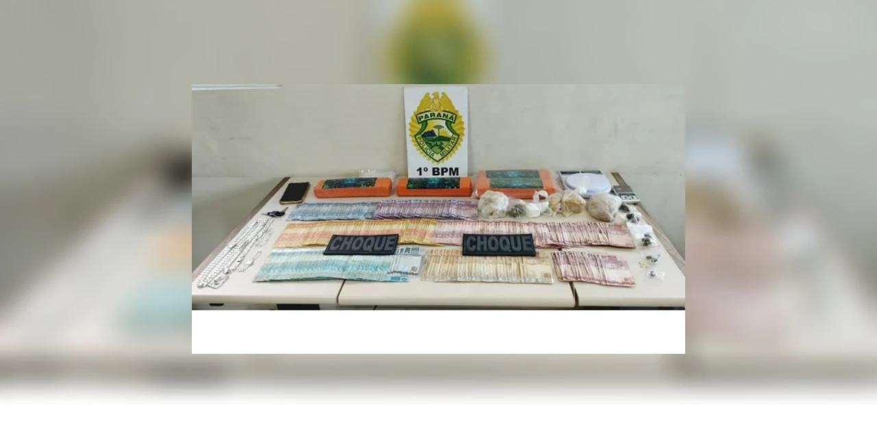 Choque prende motoqueiro transportando cocaína em bairro de PG