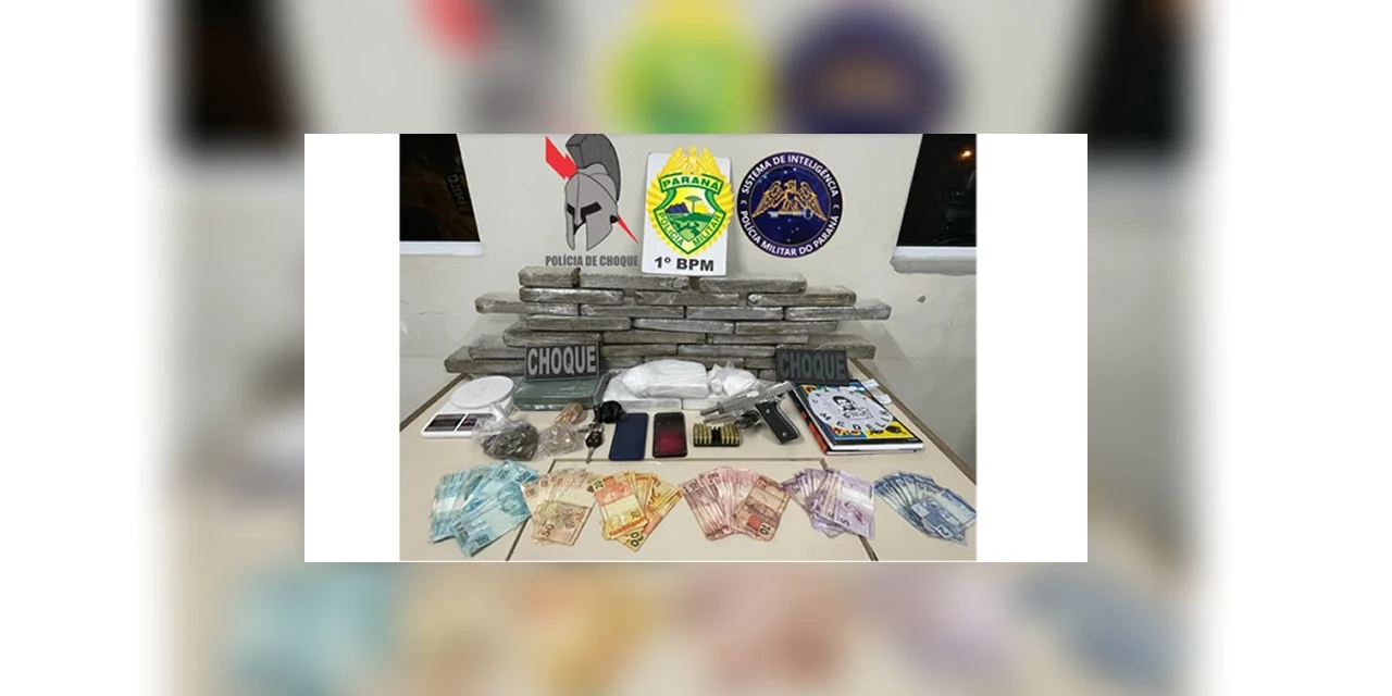 Choque apreende drogas, arma e dinheiro em bairro de PG