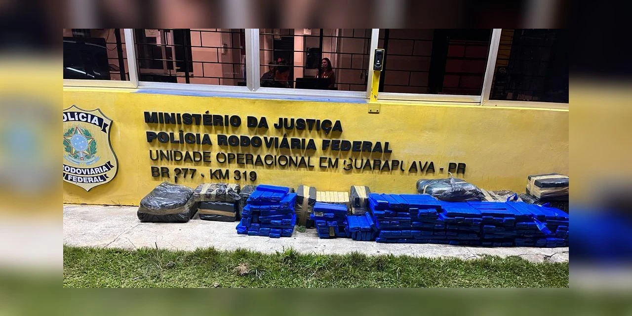 Casal é preso com 400 quilos de drogas na BR-277, em Palmeira