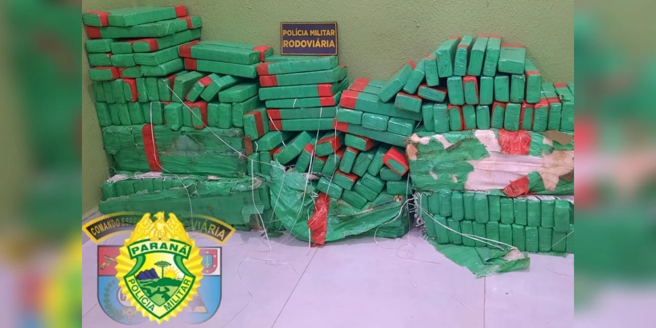 Polícia Militar apreende 190 quilos de maconha em operação na PR-323, no Norte