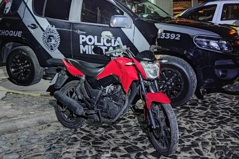 Moto furtada é recuperada pela PM na Chapada, em Ponta Grossa