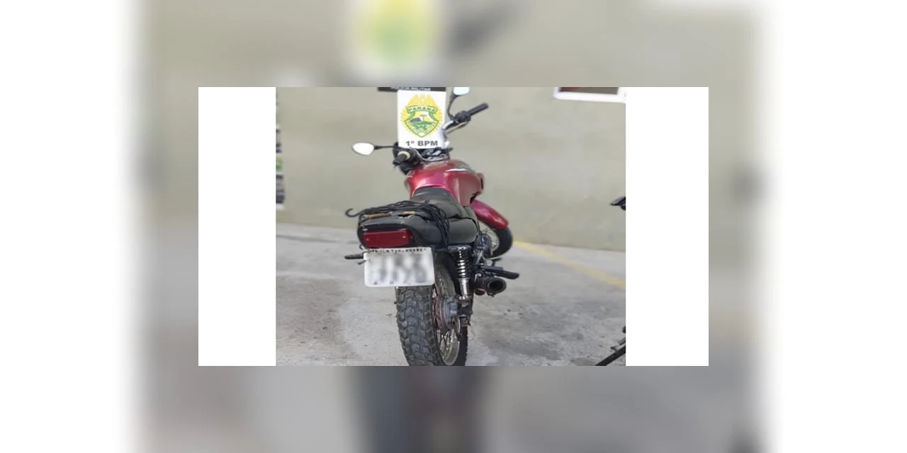 Polícia apreende motocicleta com placa adulterada no Contorno, em PG