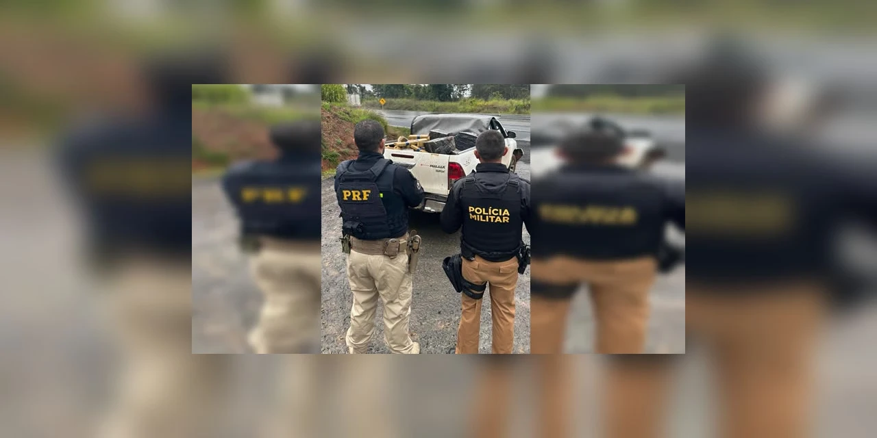PRF e PM apreendem mais de 500Kg de maconha, em Irati