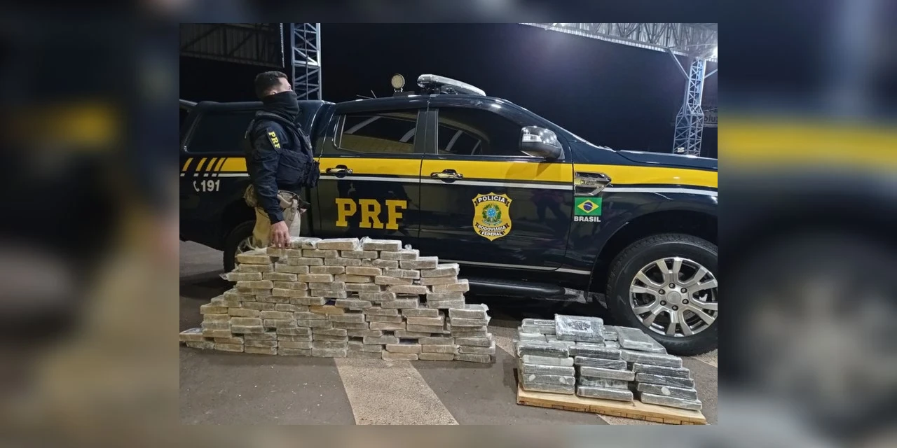 PRF apreende carga milionária de cocaína em Jandaia do Sul