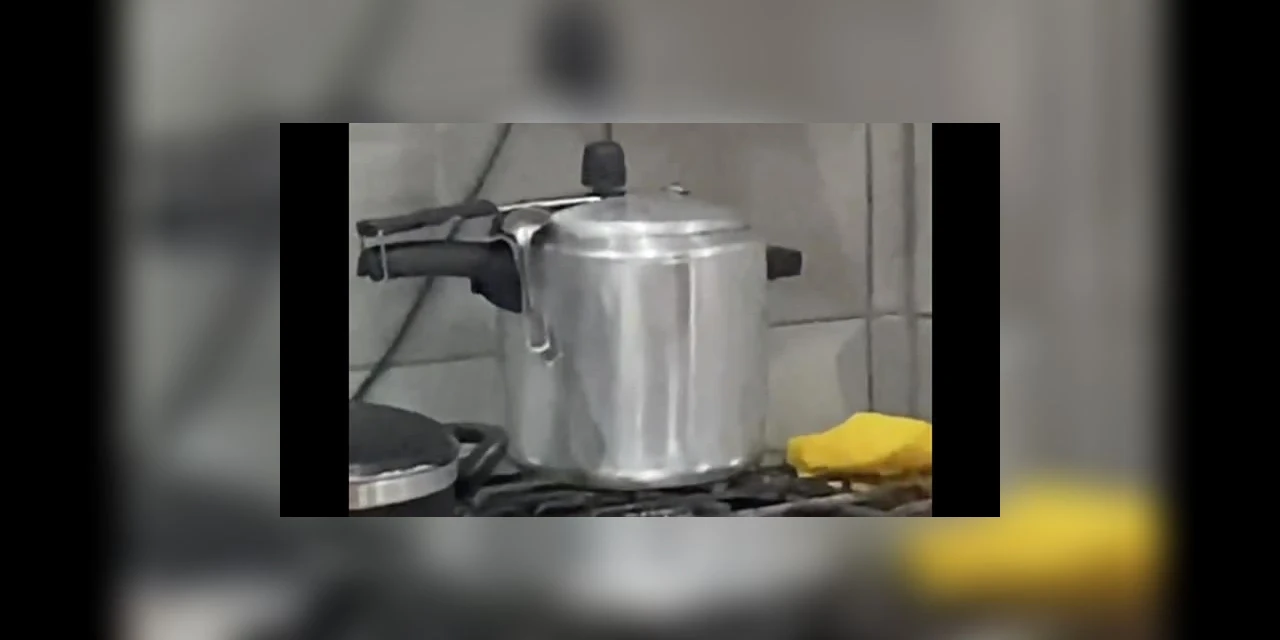 Garota grava momento que panela de pressão explode; assista!