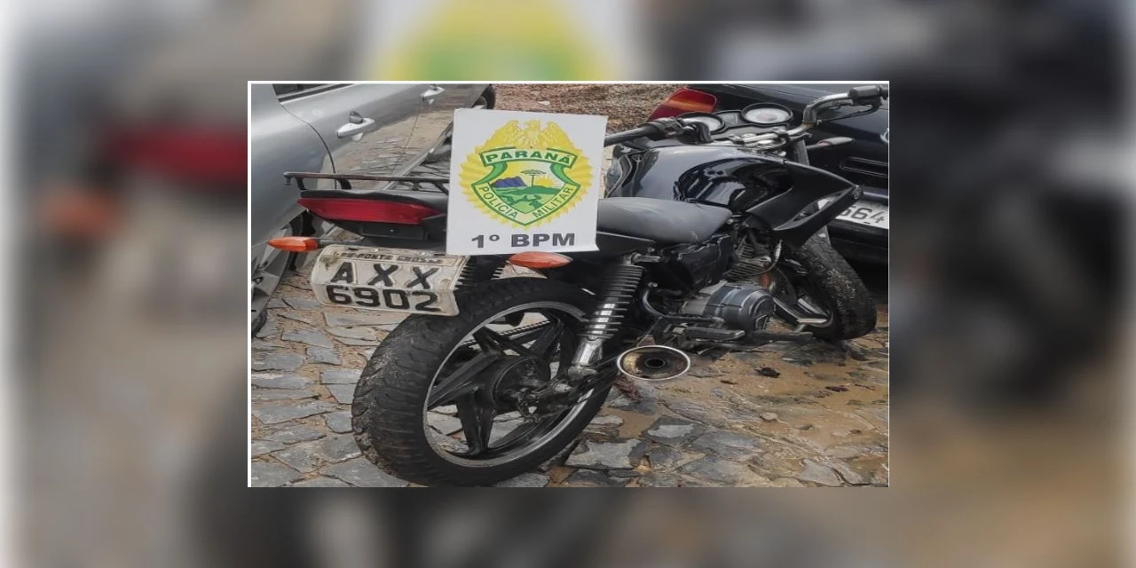 Dupla é presa com motocicleta roubada em Ponta Grossa