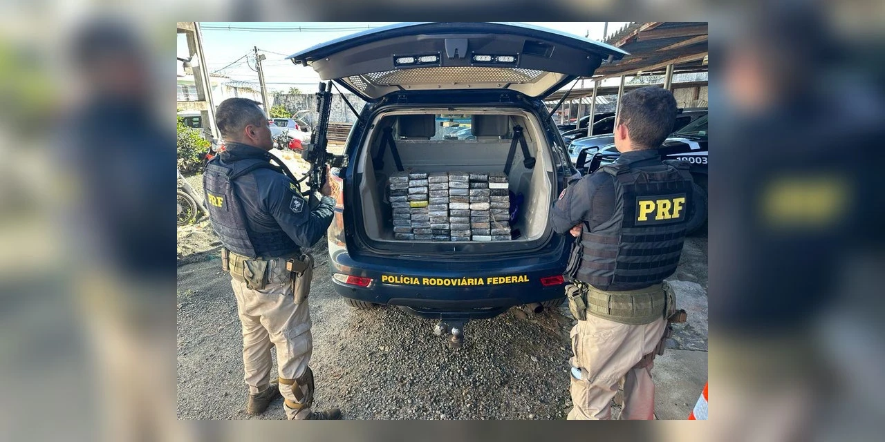 PRF apreende mais de 60 quilos de cocaína na BR-277, em Prudentópolis