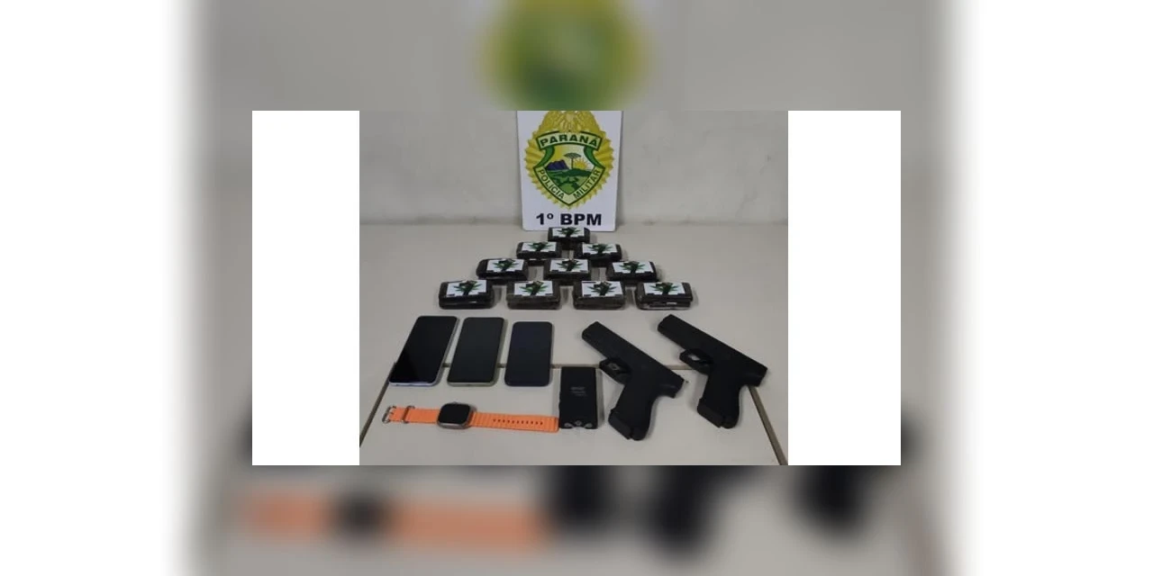 Trio é preso suspeito de roubo e tráfico de drogas em Ponta Grossa