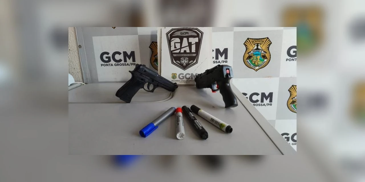 PG: Duas pessoas são apreendidas suspeitas de pichação e porte de simulacro no centro
