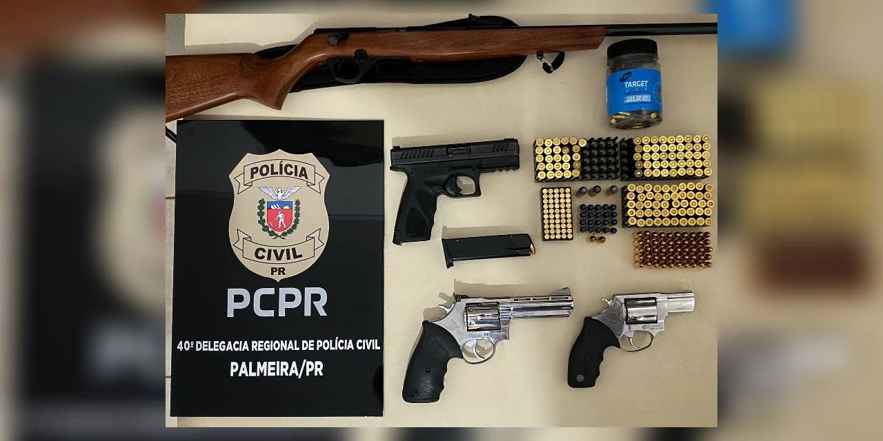 Homem é preso em flagrante por posse ilegal de arma de fogo de uso restrito em Palmeira