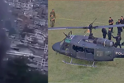 Polícia faz ações em três conjuntos de favelas do Rio com mil agentes; dois helicopteros da policia foram atingidos