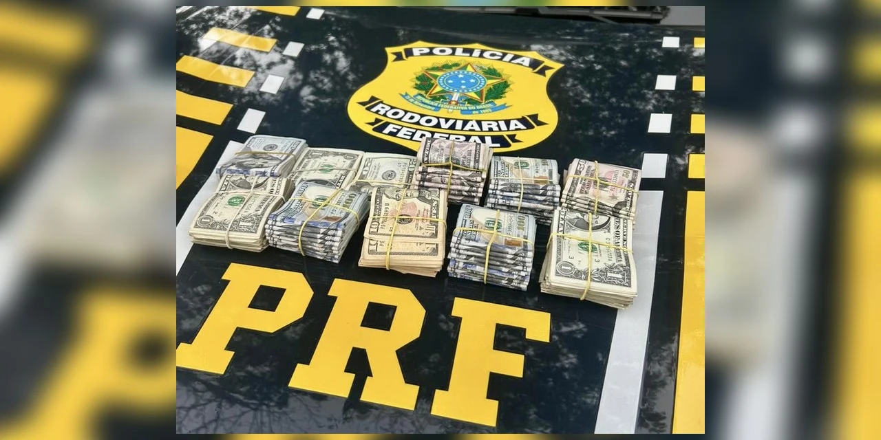 PRF apreende 43 mil dólares sem origem no Paraná
