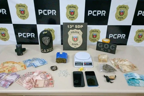 Mulher é presa por tráfico de drogas em ação conjunta entre a PCPR e GCM de PG