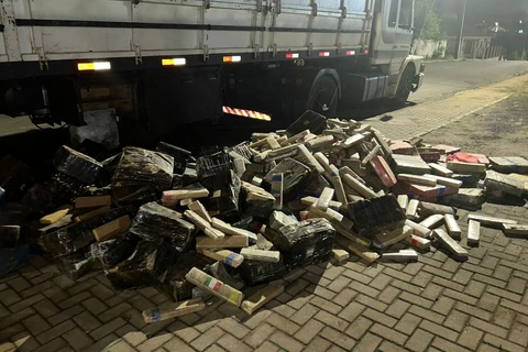 PRF encontra quase 5 toneladas de maconha em carga de trigo em Prudentópolis