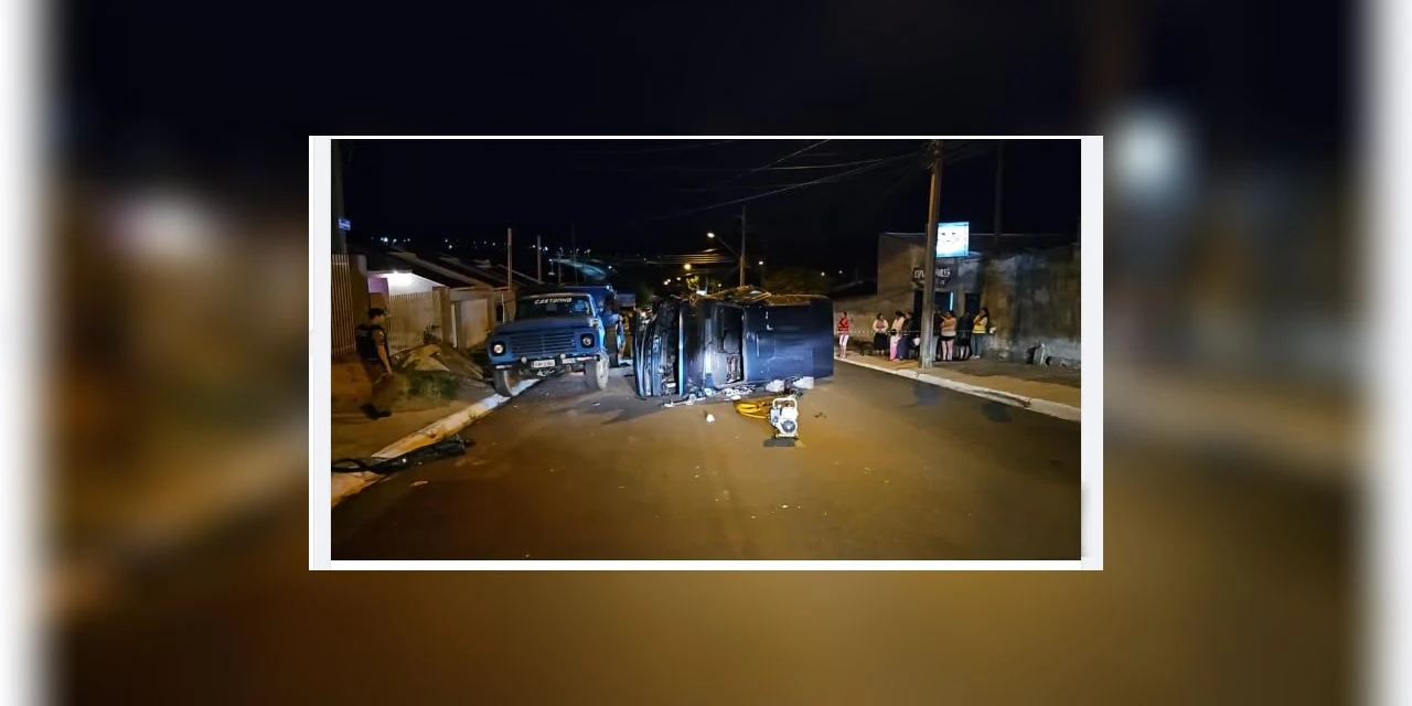 Jovem morre após capotamento em Ponta Grossa