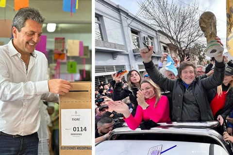 Sergio Massa e Javier Milei disputam segundo turno na Argentina