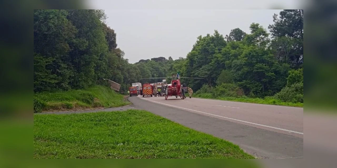 Acidente na BR-277 em São Luiz do Purunã faz uma vítima fatal e deixa outra em estado grave; diz PRF