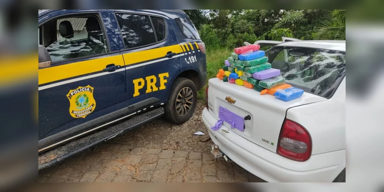 PRF apreende quase 32Kg de pasta base de cocaína na BR-277, em Guarapuava