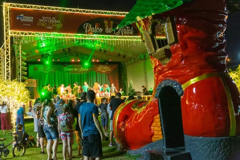 Lago de Olarias recebe programação diária de Natal