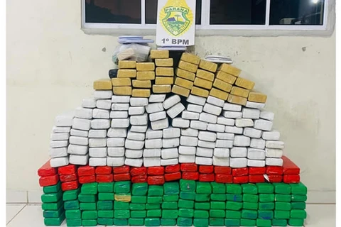 Jovem, de 20 anos é preso com mais de 200Kg de maconha, em PG