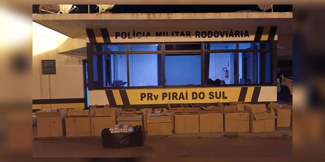 Polícia rodoviária apreende carga de cigarros eletrônicos contrabandeados em Piraí do Sul