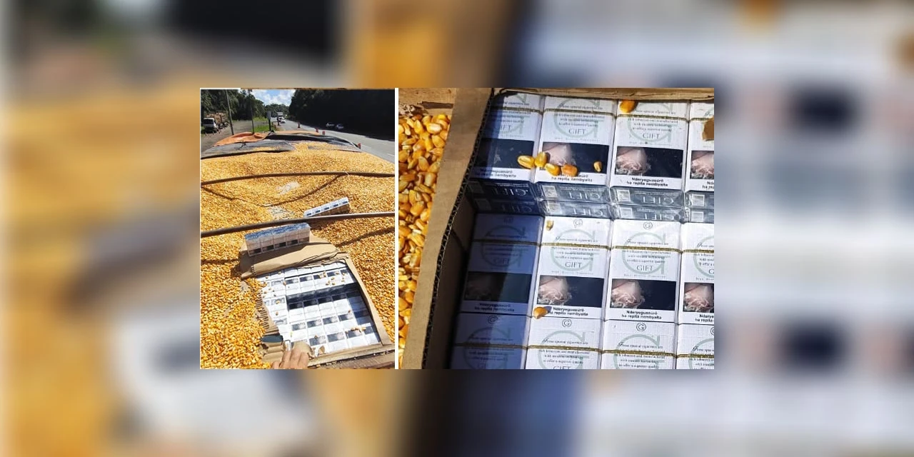 PRF apreende bi-trem carregado com cigarro contrabandeado em Ponta Grossa