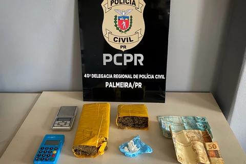 PCPR e PMPR prendem homem em flagrante por tráfico de drogas e receptação em Palmeira