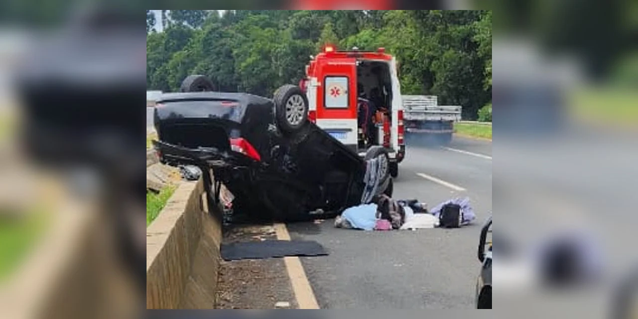 PRF atende acidente com vítima, na BR-376, em Tibagi