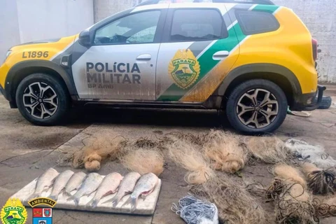 Força Verde apreende grande quantidade de materiais utilizados na pesca predatória durante operação carnaval 2024