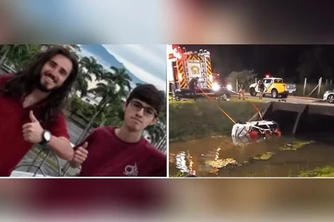 Irmãos morrem após carro cair em lago de Castro