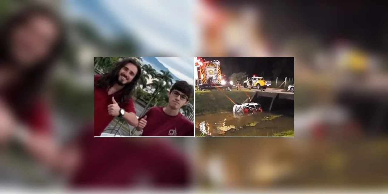 Irmãos morrem após carro cair em lago de Castro