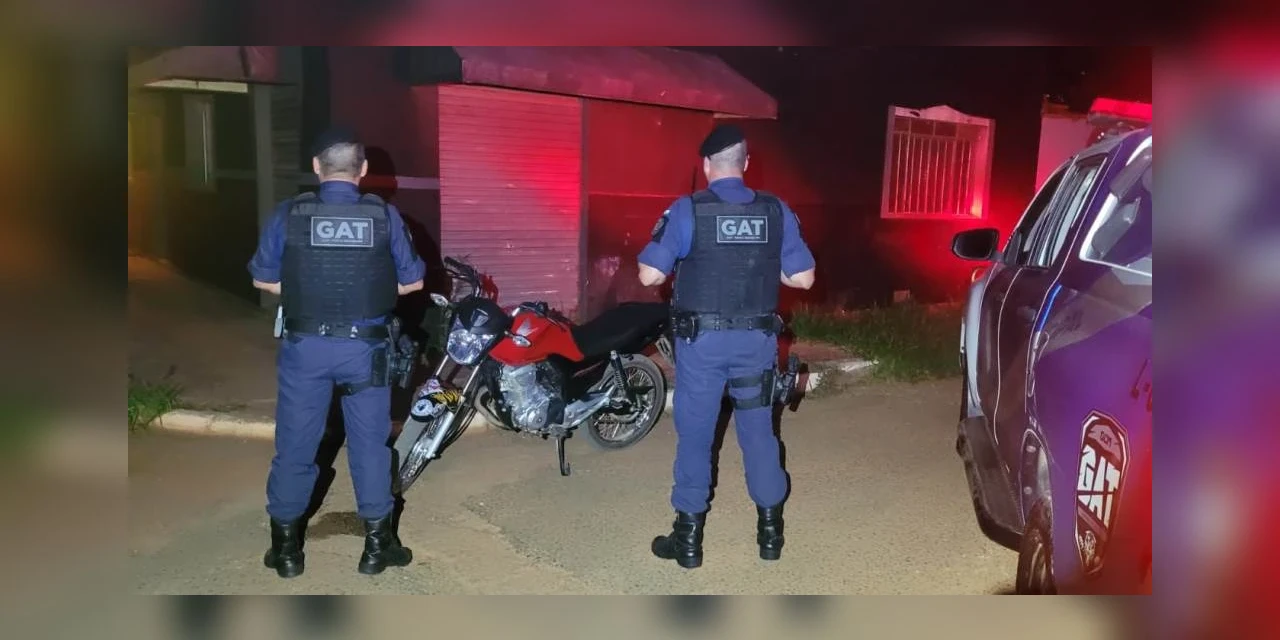 Operação da GCM em Guaragi apreende motocicleta furtada e individuo com mandado de prisão