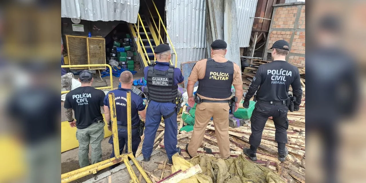 PCPR e PMPR realizam incineração de quatro toneladas de drogas apreendidas, em Irati