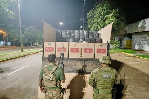 Operação da PF e PMPR apreendem carga milionária de cigarros em Terra Roxa