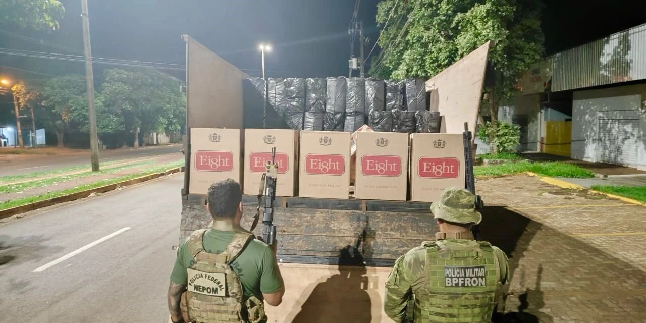 Operação da PF e PMPR apreendem carga milionária de cigarros em Terra Roxa