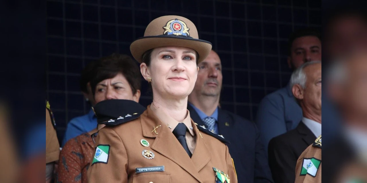 Capitã Maria Fernanda é a primeira mulher a comandar o Colégio da Polícia Militar do Paraná