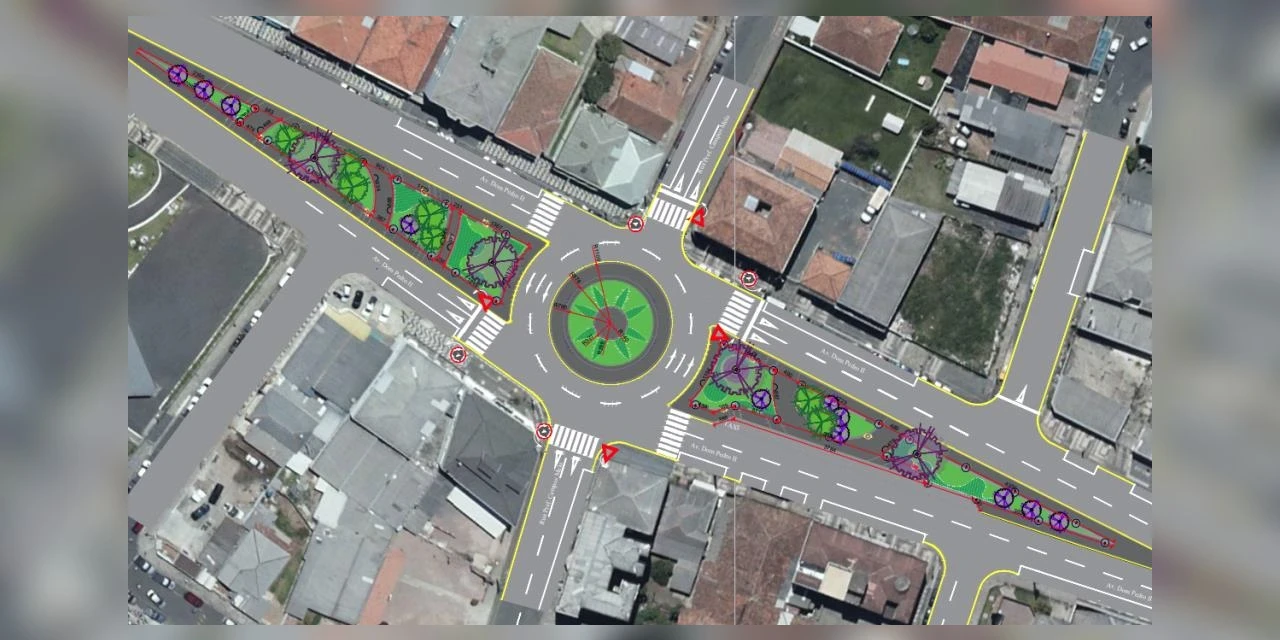 Dom Pedro II terá rotatória para melhorar o trânsito em Nova Rússia