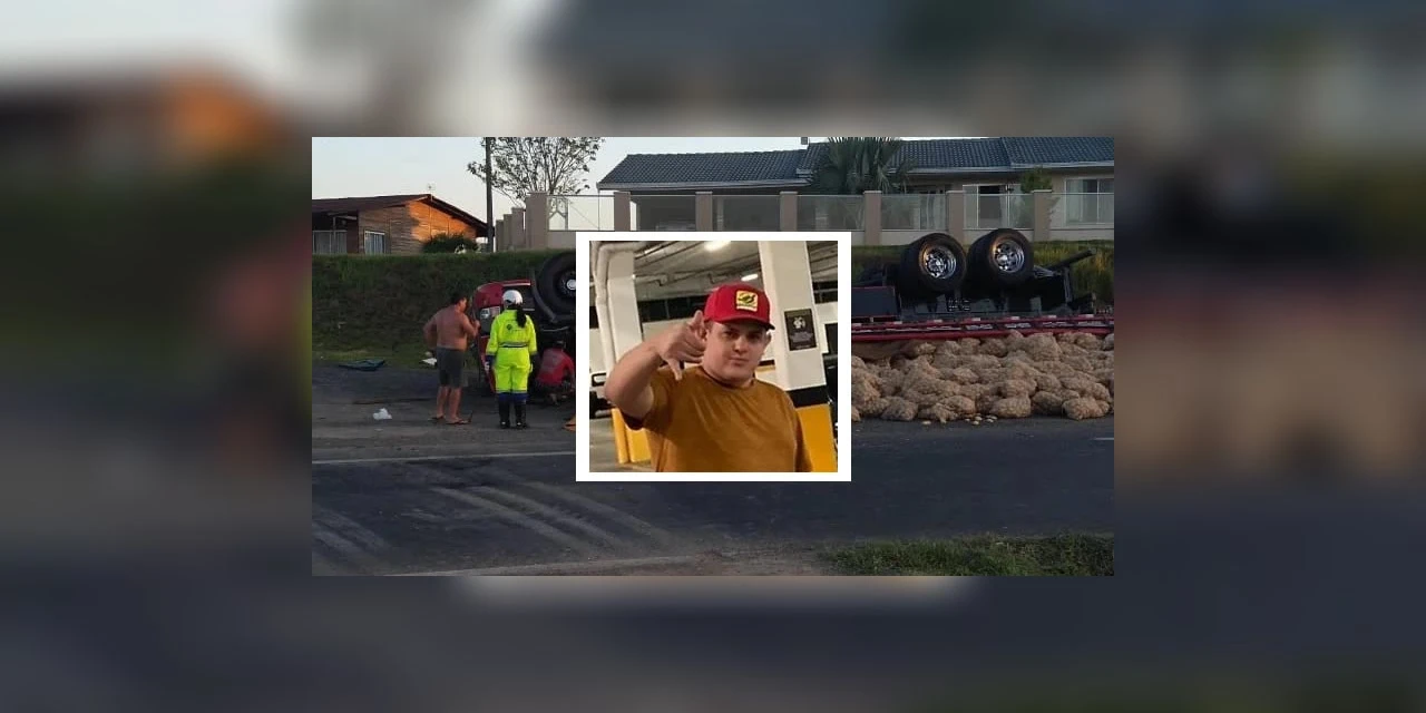 Homem que morreu após tombar caminhão com carga de batatas é identificado